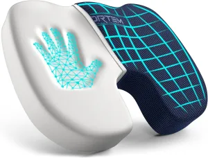 FORTEM Office Chair Cushion, Memory Foam Seat Cushion, Non Slip Sitting Pillow for Gaming, Car Seat, Computer Chair Pad, Sciatica and Tailbone Support, Washable Cover