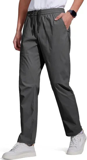 FREE SOLDIER Men's Elastic Waist Water Resistant Quick-Dry Hiking Outdoor Joggers Workout Sweatpants Pants