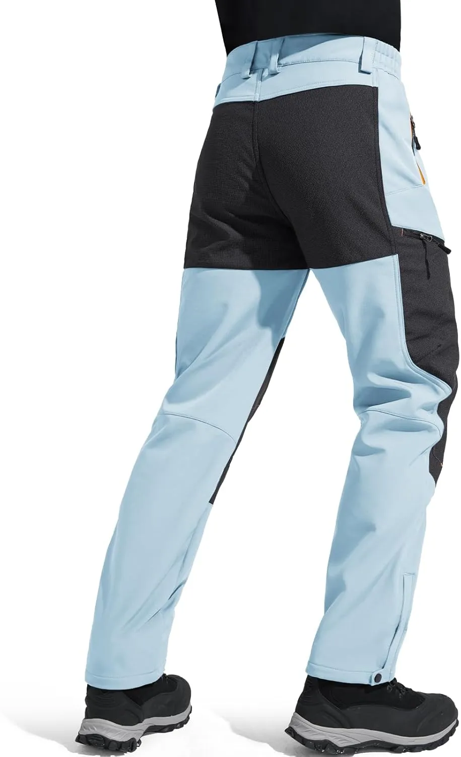 FREE SOLDIER Waterproof Mens Ski Pants Hiking Outdoor Snowboard Snow Pants with Bottom Leg Zipper