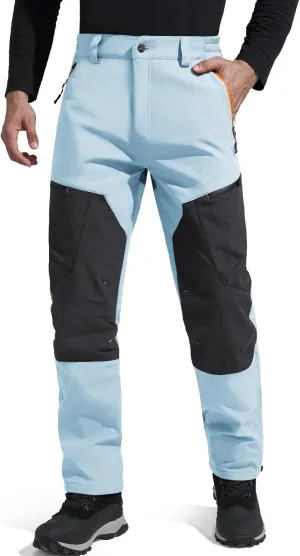 FREE SOLDIER Waterproof Mens Ski Pants Hiking Outdoor Snowboard Snow Pants with Bottom Leg Zipper