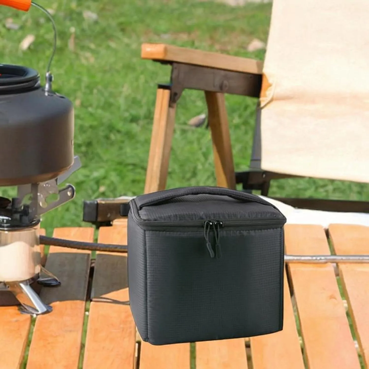Fuel Cylinder Carry Bag Gas Tank Portable Multifunction Cookware Gas Canister Carrying Bag for Cooking Outdoor Camping Picnic, Height 15 cm Gas pot