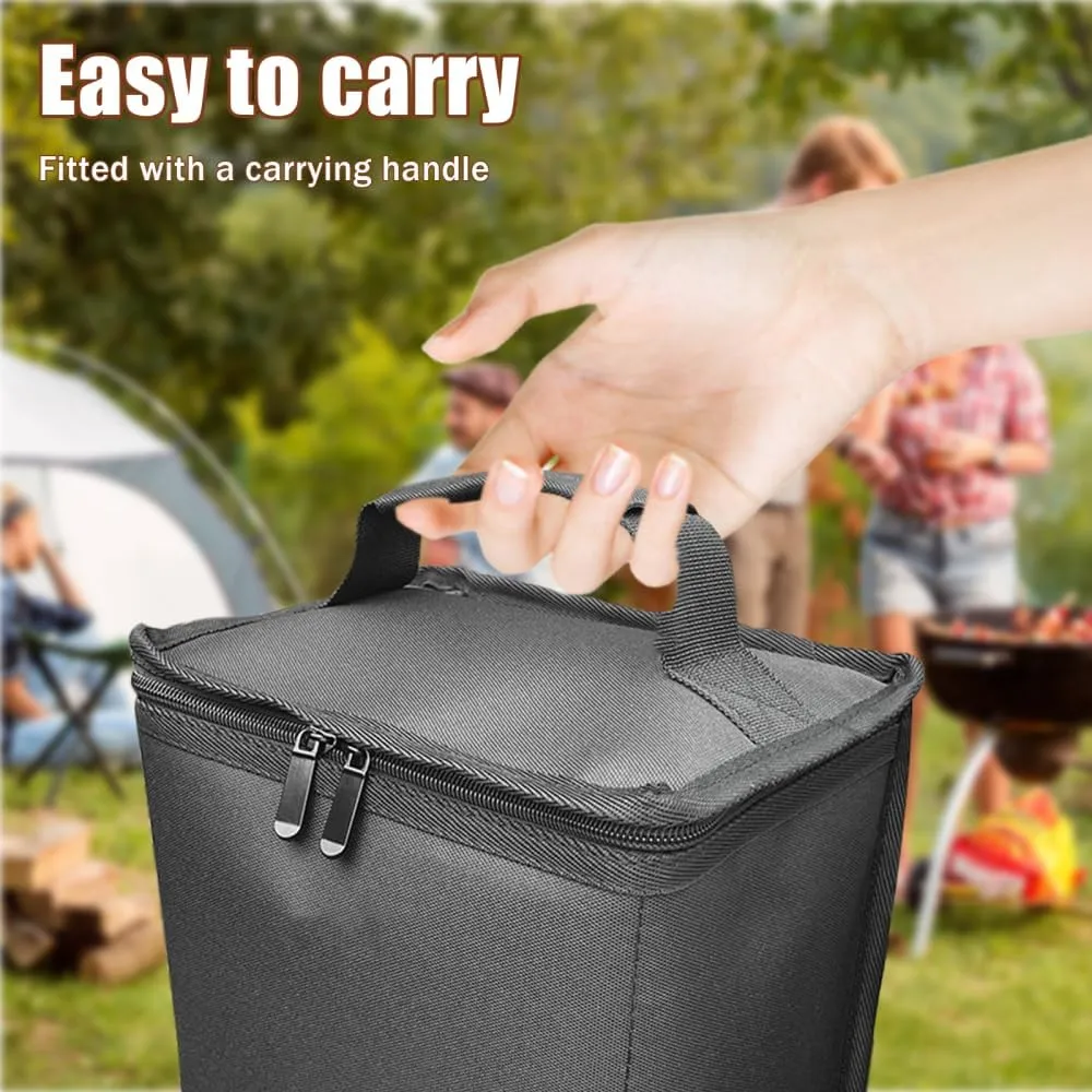 Fuel ​Cylinder Storage Bag, Portable Fuel Canister Cover Mini Gas Tank Protective Bag for 4/6 Pack Propane Cylinder Camping Outdoor