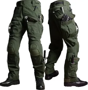 G3 Tactical Combat Pants, Men's Military Ripstop Camo Army Pants for Outdoor Hunting Paintballing - No Kneepad