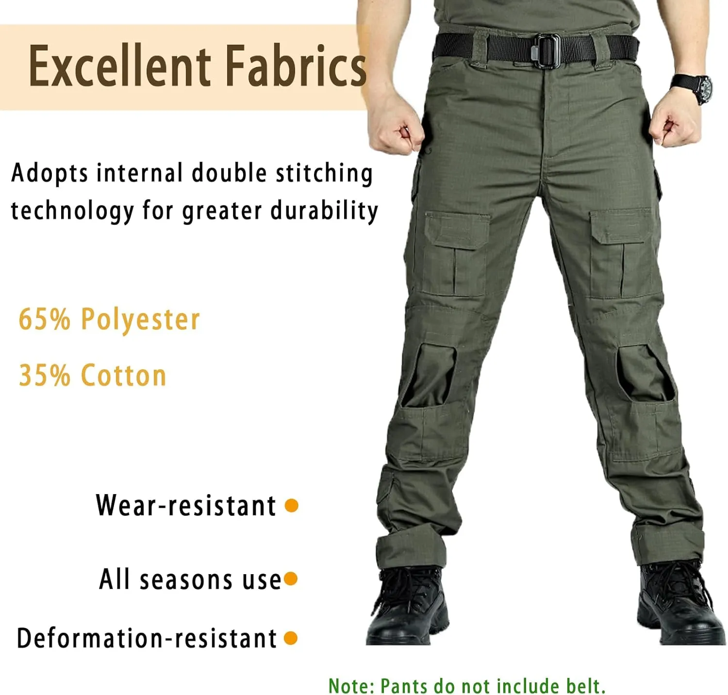 G3 Tactical Combat Pants, Men's Military Ripstop Camo Army Pants for Outdoor Hunting Paintballing - No Kneepad