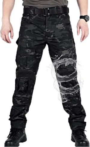 G3 Tactical Combat Pants, Men's Military Ripstop Camo Army Pants for Outdoor Hunting Paintballing - No Kneepad