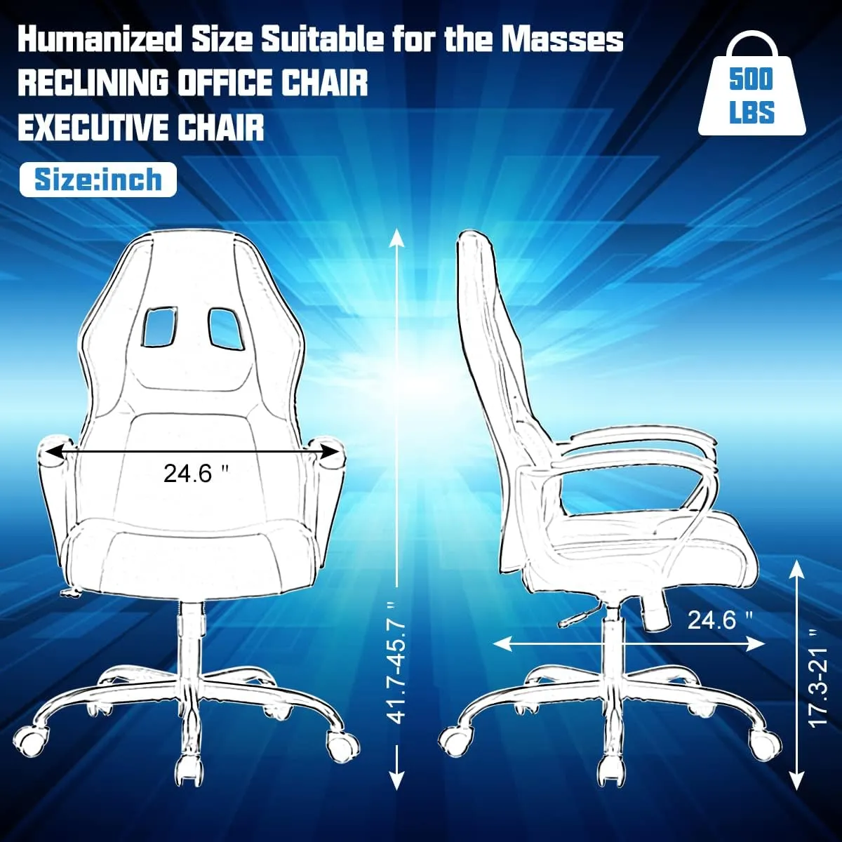 Gaming Chair PC Computer Chair Office Chair for Adult Teen Kids, Ergonomic PU Leather Gamer Chair with Lumbar Support High Back Adjustable Rolling Swivel Desk Chair, Red