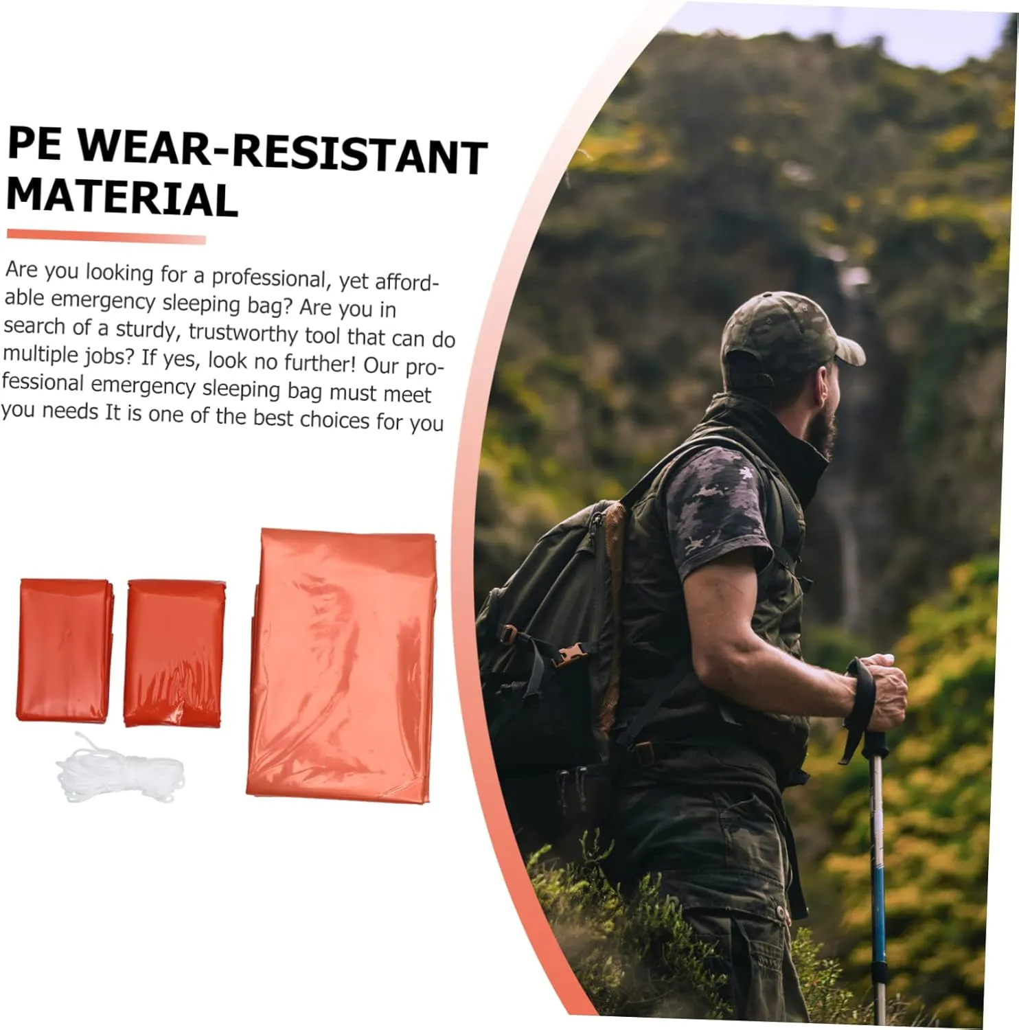 GANAZONO Emergency Tent Set Outdoor Camping Tool Sleeping Pouch Camping Tent Outdoor Tent Emergency Sleeping Sack