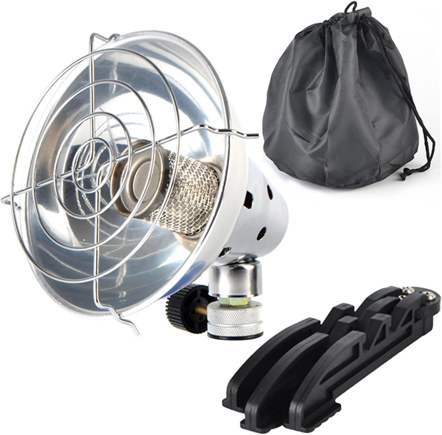Gas Heater Portable Butane Heater, Gas Heater with Control Valve, Foldable Base and Storage Bag Outdoor Tent Heater for Camping, Ice Fishing, Garage, Porch