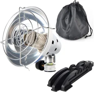 Gas Heater Portable Butane Heater, Gas Heater with Control Valve, Foldable Base and Storage Bag Outdoor Tent Heater for Camping, Ice Fishing, Garage, Porch