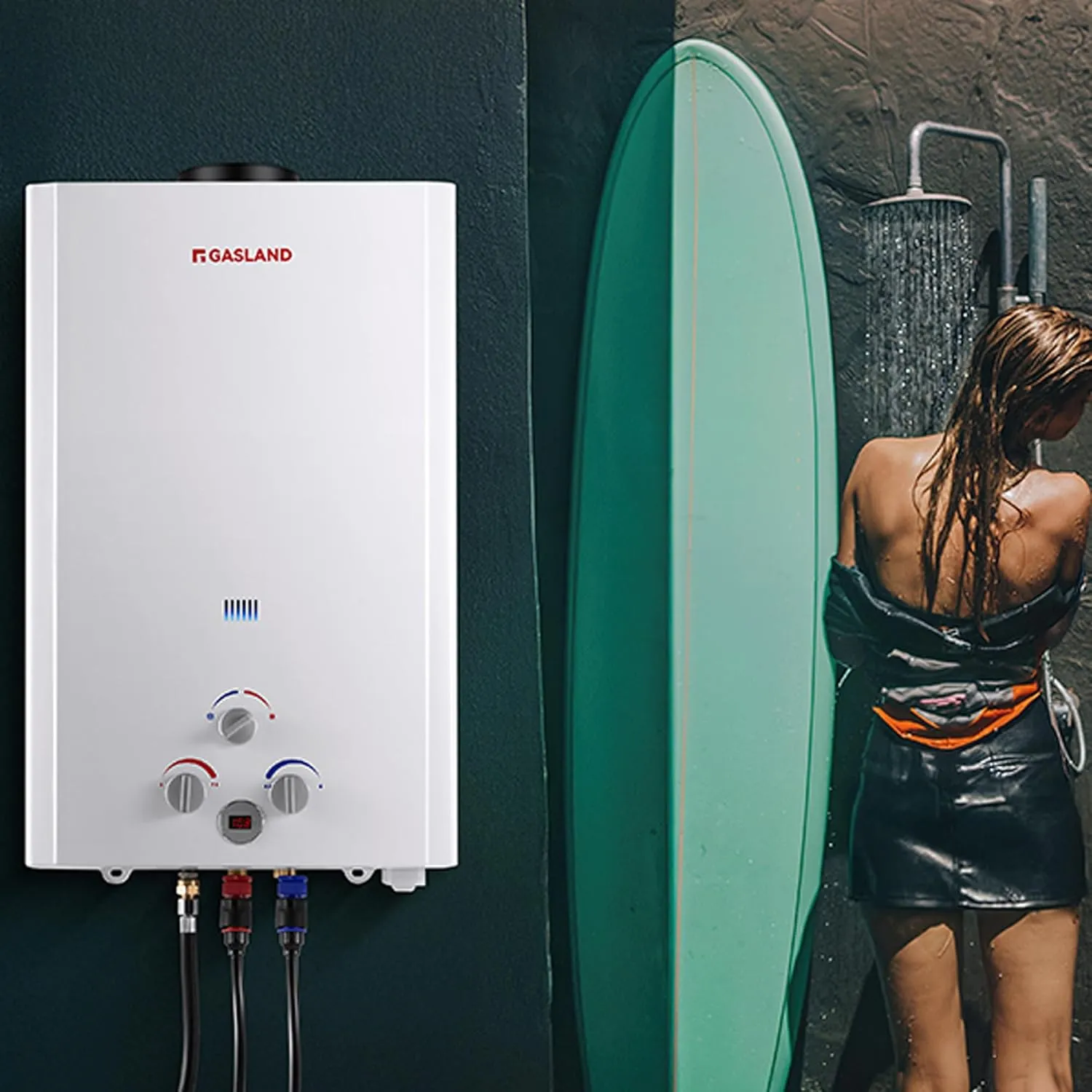 GASLAND 5.28 GPM Outdoor Tankless Liquid Propane Water Heater 20L, High Efficiency On Demand Hot Water Heater for Large Group, Off Grid, Mobile Home, Outdoor Kitchen, BE528