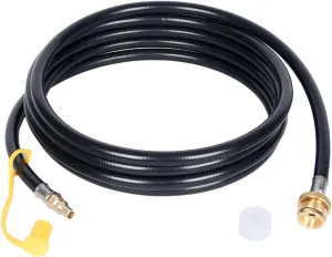 GasSaf 12FT Quick Connect Propane Hose for RV to Grill,1/4" Female Quick Disconnect for Connects 1 LB Portable Appliance to The Gas System in The RV