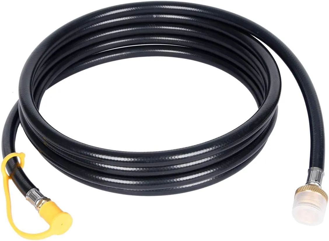 GasSaf 12FT Quick Connect Propane Hose for RV to Grill,1/4" Female Quick Disconnect for Connects 1 LB Portable Appliance to The Gas System in The RV
