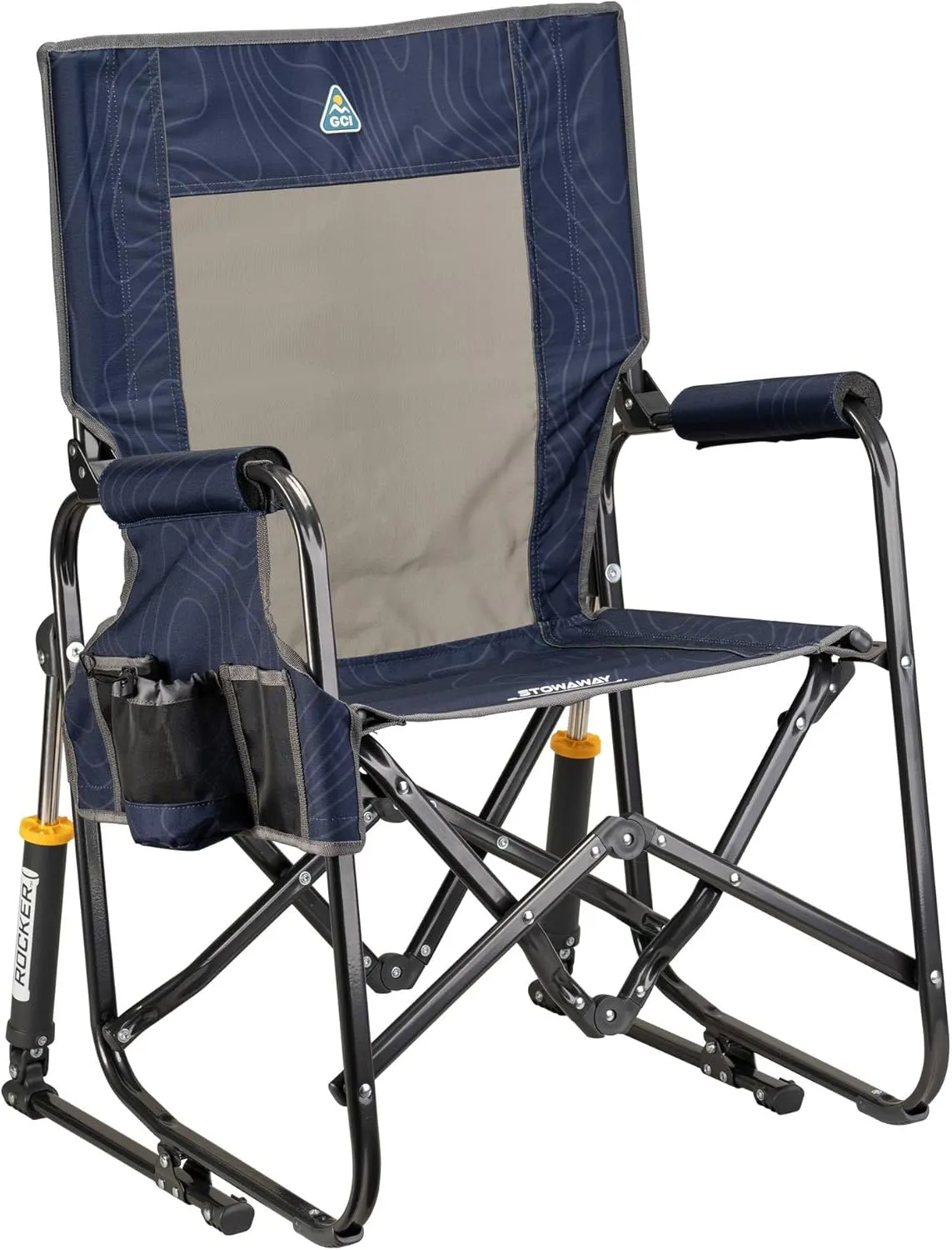 GCI Outdoor Stowaway Rocker - Navy Topo