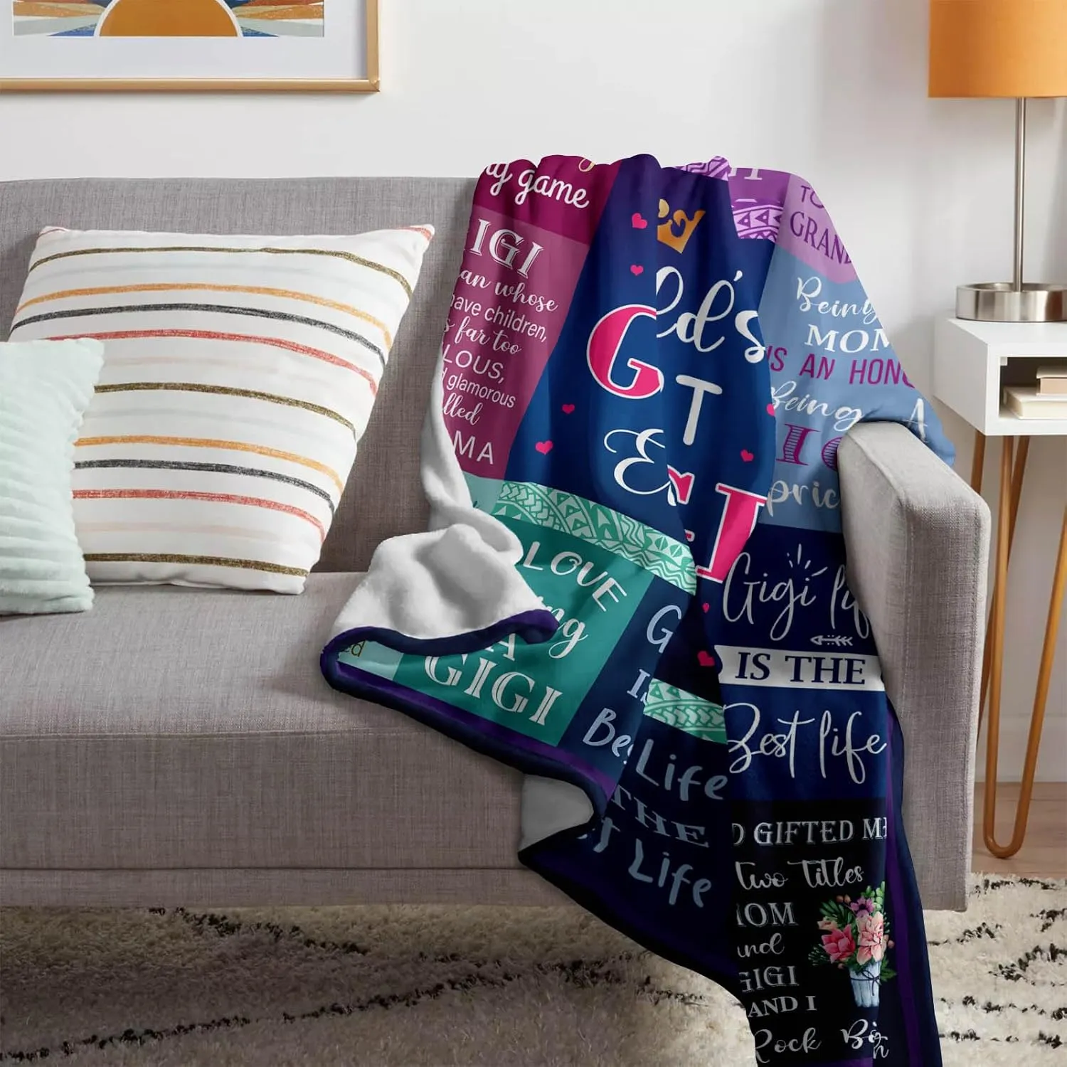 Gigi Gifts for Grandma Blanket 50" x 60", Mother's Day Christmas Birthday Gifts for Gigi Nana Grammy Gifts from Grandkids