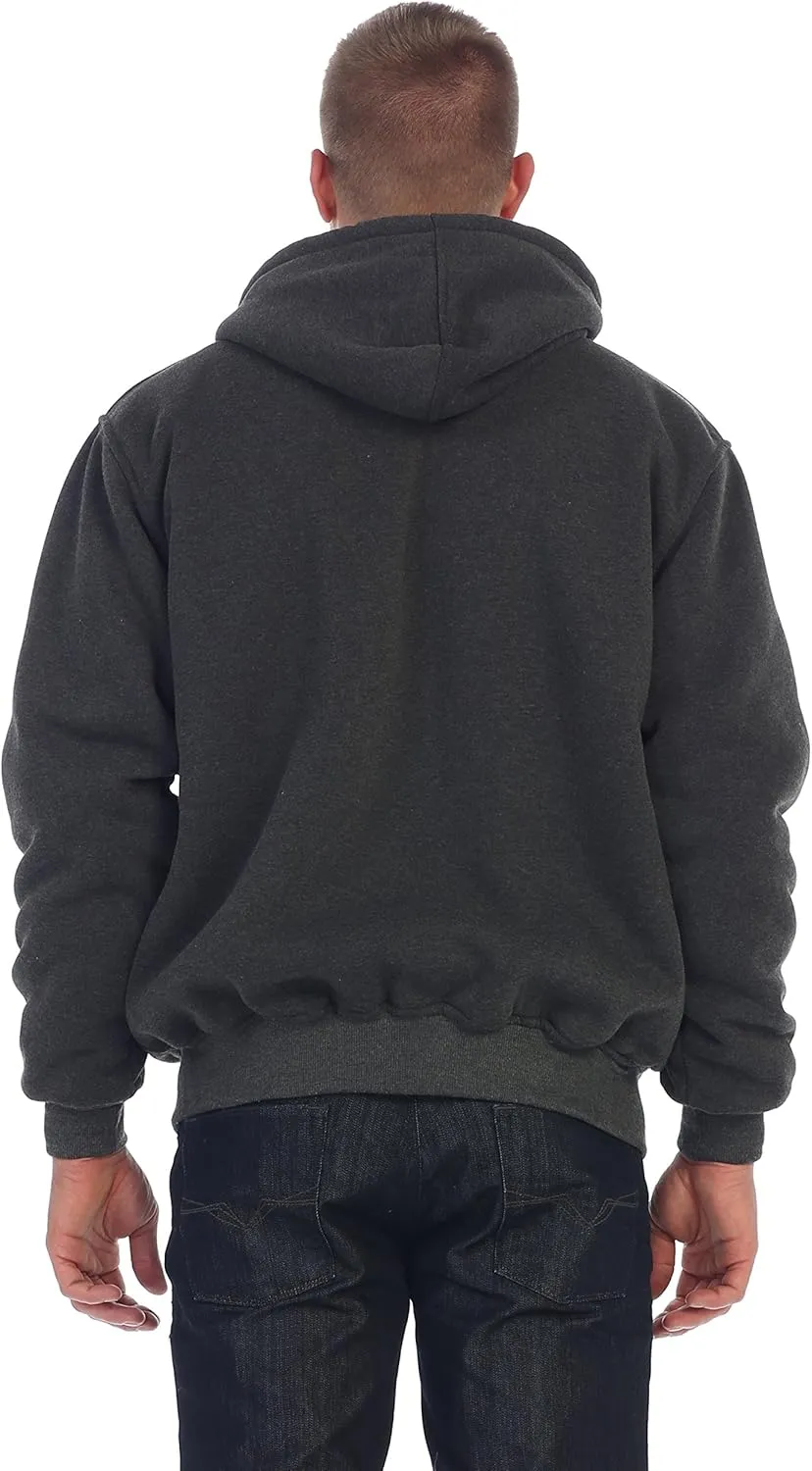 Gioberti Men's Soft Heavyweight Sherpa Lined Fleece Hoodie Jacket