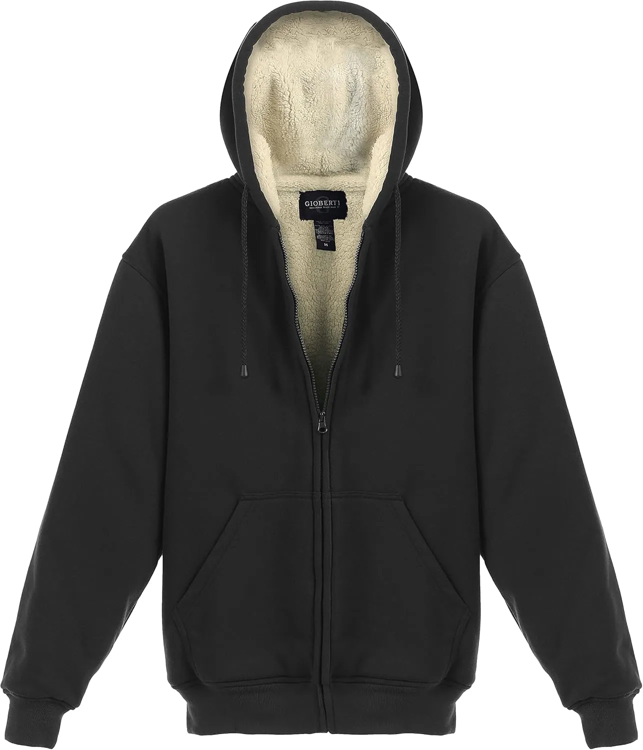 Gioberti Men's Soft Heavyweight Sherpa Lined Fleece Hoodie Jacket