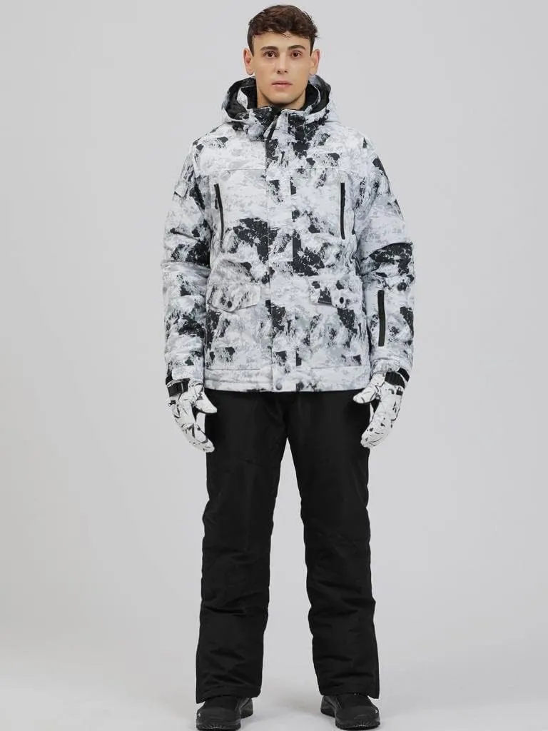 GS SNOWING Men's Jacket and Pants Set Insulated Waterproof Waterproof Snowboard Snowsuits for Snow Sport