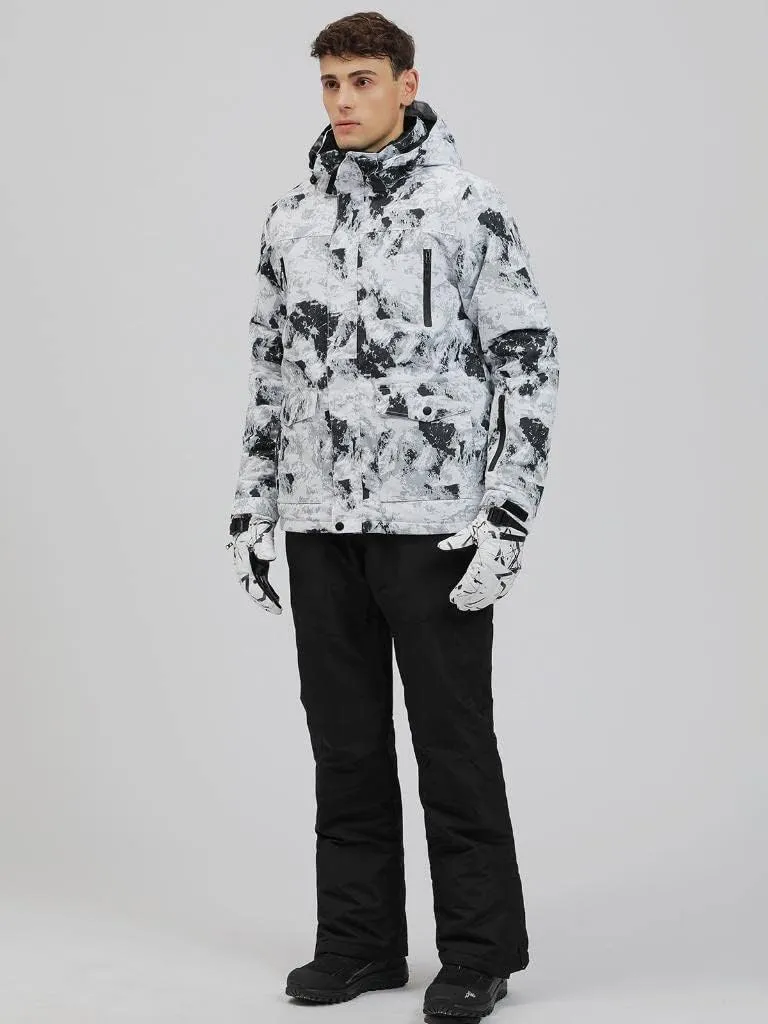 GS SNOWING Men's Jacket and Pants Set Insulated Waterproof Waterproof Snowboard Snowsuits for Snow Sport