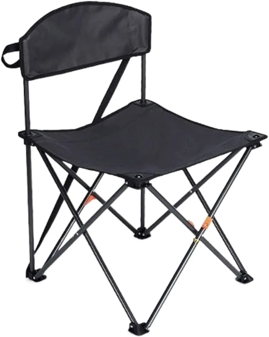 Habrur Camping Chair Fishing Chair Folding Chairs Camping Folding Backrest Chair Lightweight Portable Small Stool Padded Seat for Camping Garden Trips Lawn Chairs Outside (Color : A)