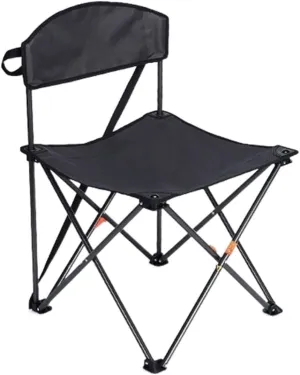 Habrur Camping Chair Fishing Chair Folding Chairs Camping Folding Backrest Chair Lightweight Portable Small Stool Padded Seat for Camping Garden Trips Lawn Chairs Outside (Color : A)