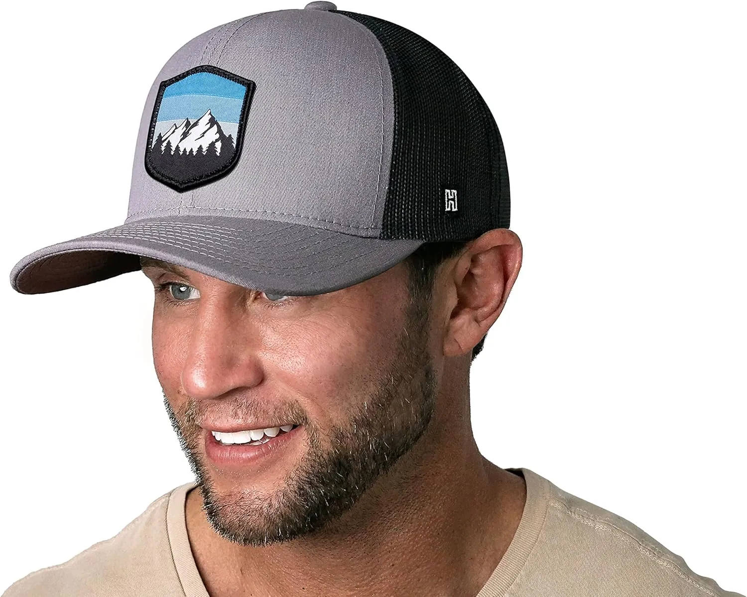 HAKA Camping Trucker Hat, Mountain Mesh Outdoor Hat for Men & Women, Adjustable Snapback Baseball Cap, Golf Hat