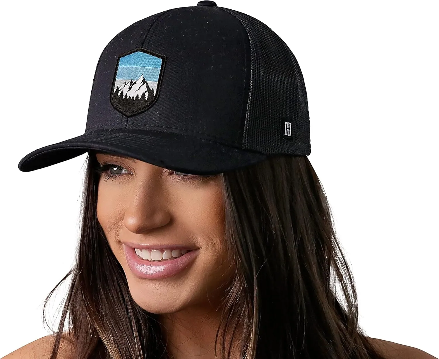 HAKA Camping Trucker Hat, Mountain Mesh Outdoor Hat for Men & Women, Adjustable Snapback Baseball Cap, Golf Hat
