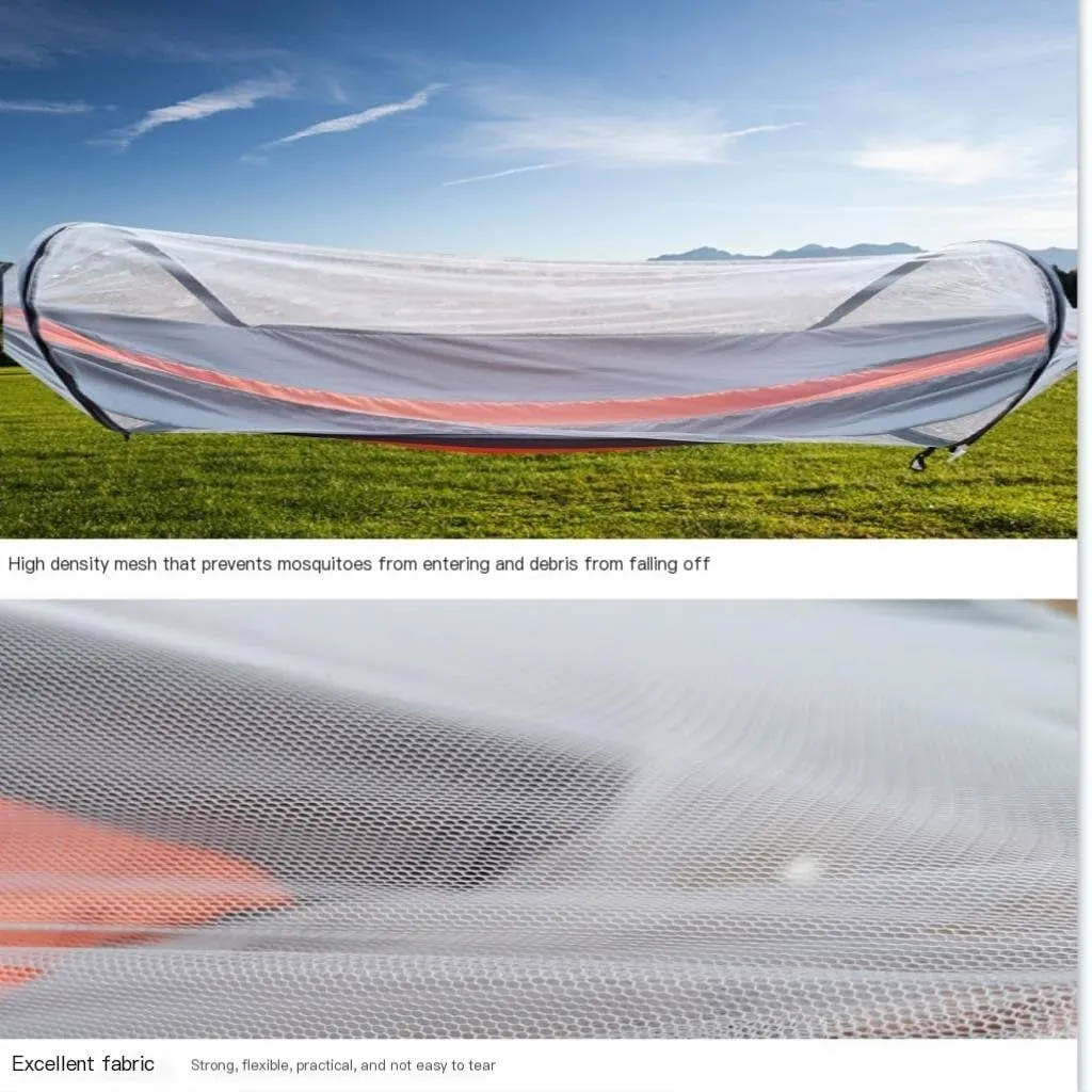 Hammocks Automatic Mosquito Net, Anti-Rollover Hammock, Parachute, Bunis Spinning Camping Leisure Double Hanging Chair Camping Hammocks(Green)