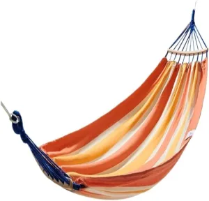Hammocks Hammock Outdoor Camping Single and Double Hammock Canvas Anti-Rollover Swing Adult Dormitory Hanging Chair Camping Hammocks(Orange)