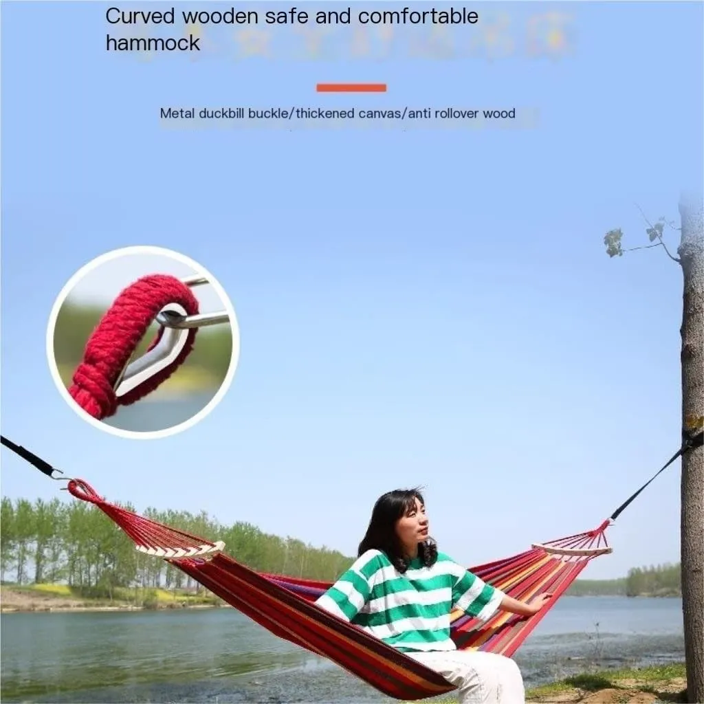 Hammocks Hammock Outdoor Home Double Hanging Chair Dormitory Bedroom Camping Picnic Camping Load-Bearing Fixed Camping Hammocks
