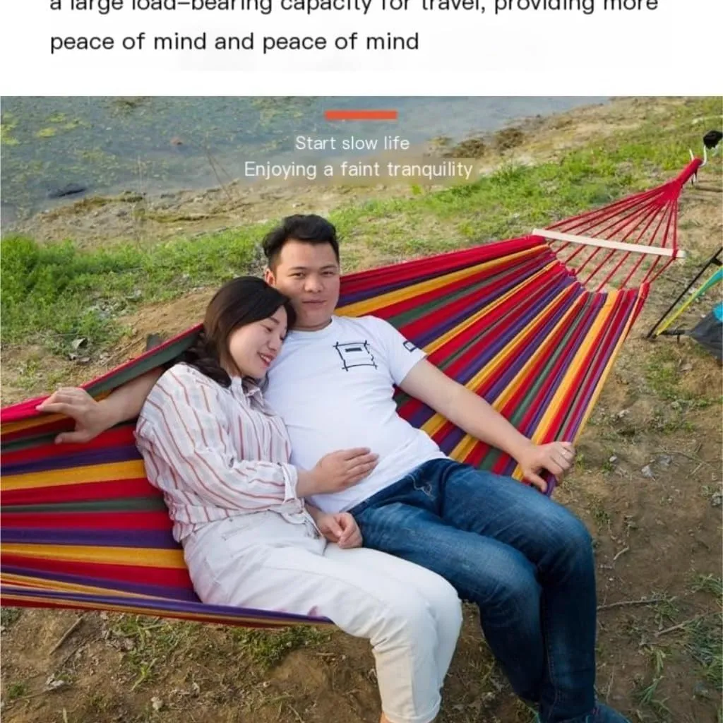 Hammocks Hammock Outdoor Home Double Hanging Chair Dormitory Bedroom Camping Picnic Camping Load-Bearing Fixed Camping Hammocks