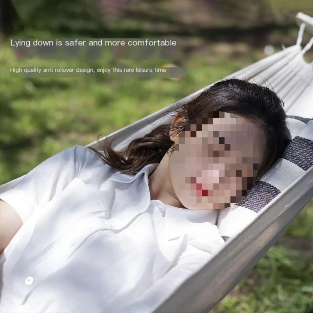 Hammocks Hammock Outdoor Single Double Anti-Rollover Portable Camping Outdoor Detachable and Washable Hanging Chair Camping Hammocks(A,190cm*80cm)