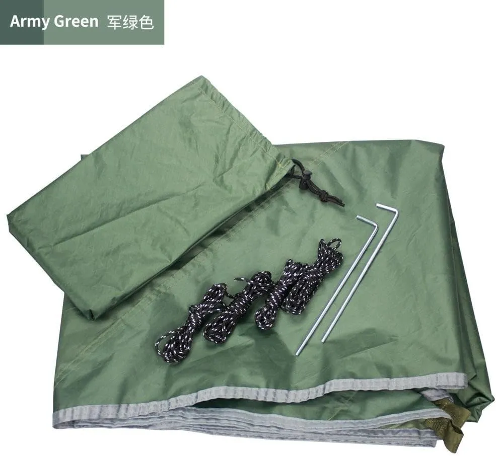 Hamock Mosquito Net Hammock Canopy Set Outdoor Camping Quick Opening Hammock Plus Rainproof Sunshade Canopy Hanmock(B)