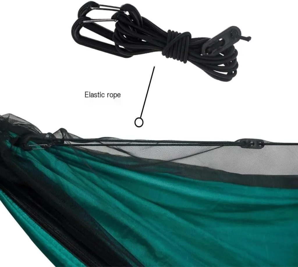 Hamock Mosquito Net Hammock Canopy Set Outdoor Camping Quick Opening Hammock Plus Rainproof Sunshade Canopy Hanmock(B)