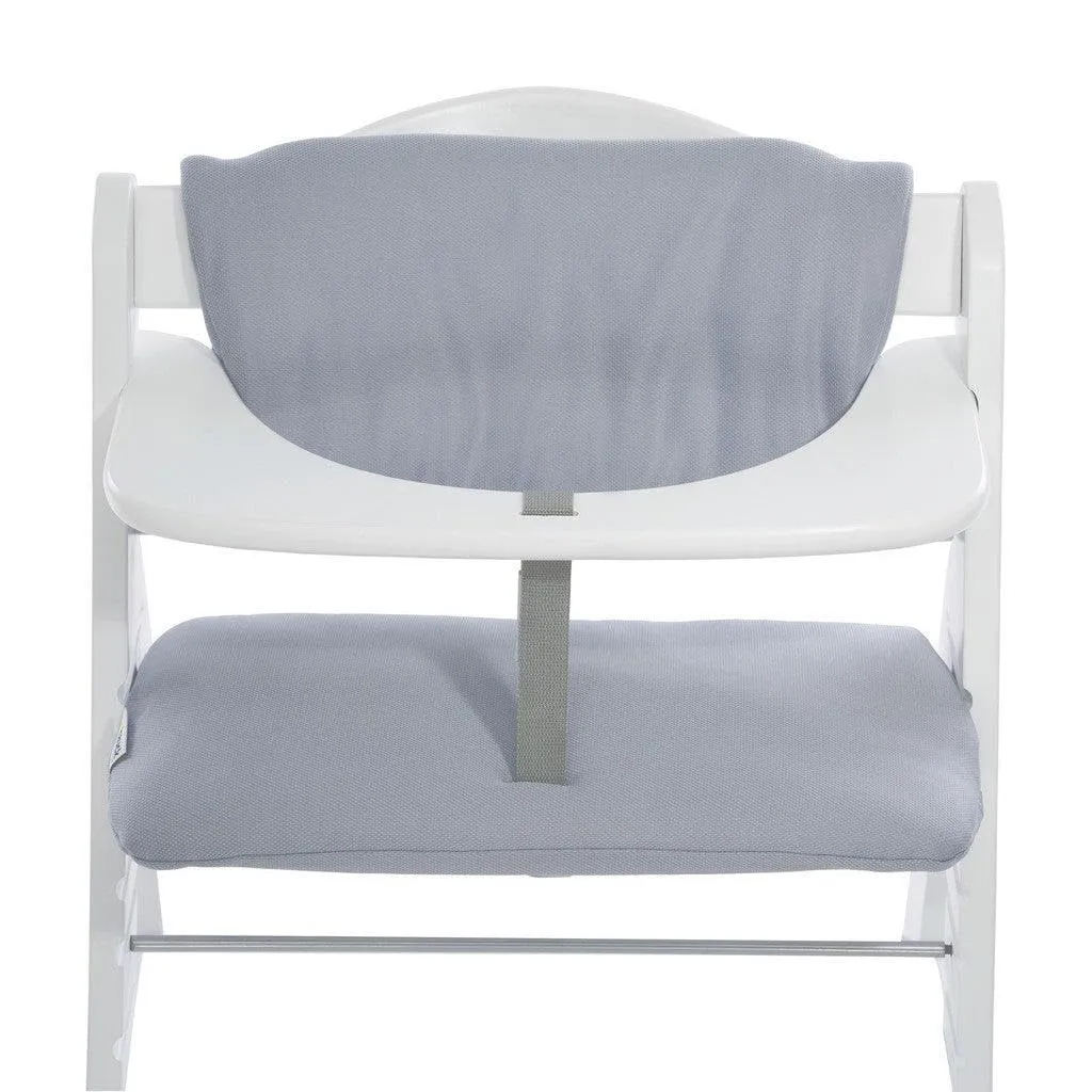 Hauck Highchair Pad Deluxe, Removable Washable Padded Seat Cushion Compatible with Wooden Alpha  and Beta  Model High Chair, Accessory Only, Grey
