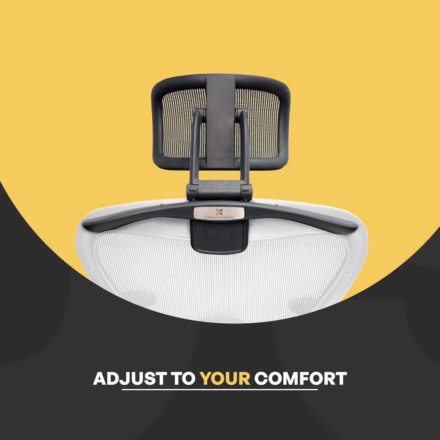 Headrest Compatible with Herman Miller Aeron Remastered Fully Adjustable Height & Tilt, Removable Coat Hanger Graphite Frame, Graphite Mesh