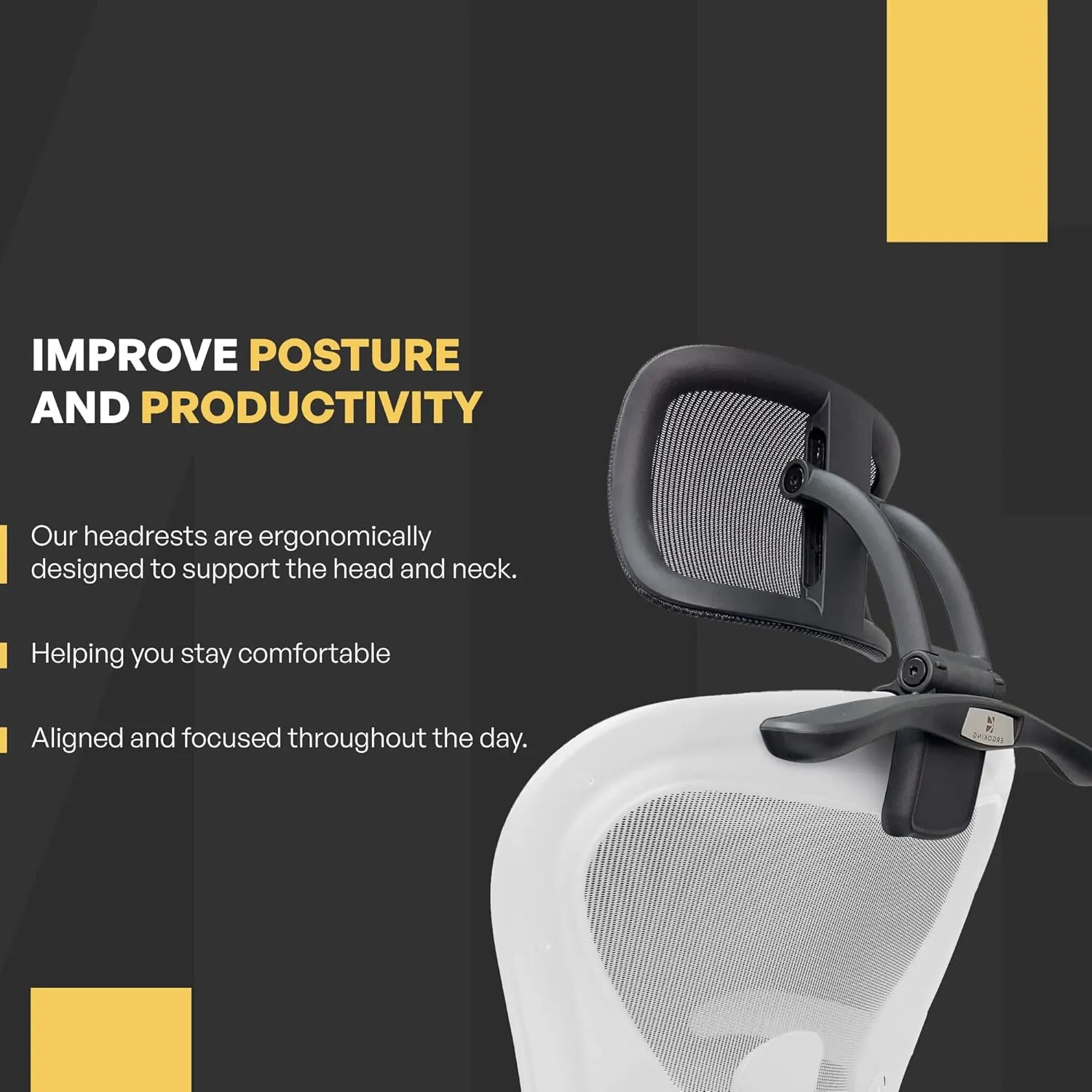 Headrest Compatible with Herman Miller Aeron Remastered Fully Adjustable Height & Tilt, Removable Coat Hanger Graphite Frame, Graphite Mesh