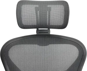 Headrest Compatible with Herman Miller Aeron Remastered Fully Adjustable Height & Tilt, Removable Coat Hanger Graphite Frame, Graphite Mesh