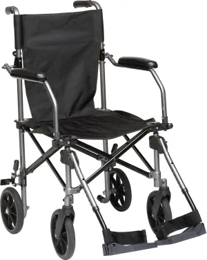 HEALTHLINE Transport Wheelchair Light Weight With Carrying Bag