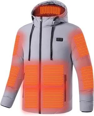 Heated Jacket for Men Women with 15 Heating Areas Heated Coat Heated Body Warmer USB Electric Heated Outerwear