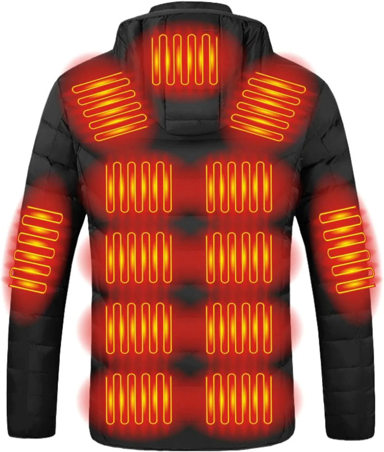 Heated Jackets for Men Women Hooded Heated Coat USB Heated Body Warmer 21 Zones Soft Shell Heated Jacket Waterproof