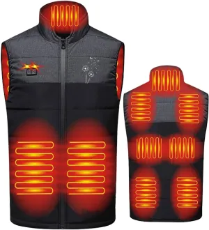 Heated Vest for Men Full Cover Heated with 3 Heating Levels,Quickly Carbon Fiber Heat Up within Seconds without Bank