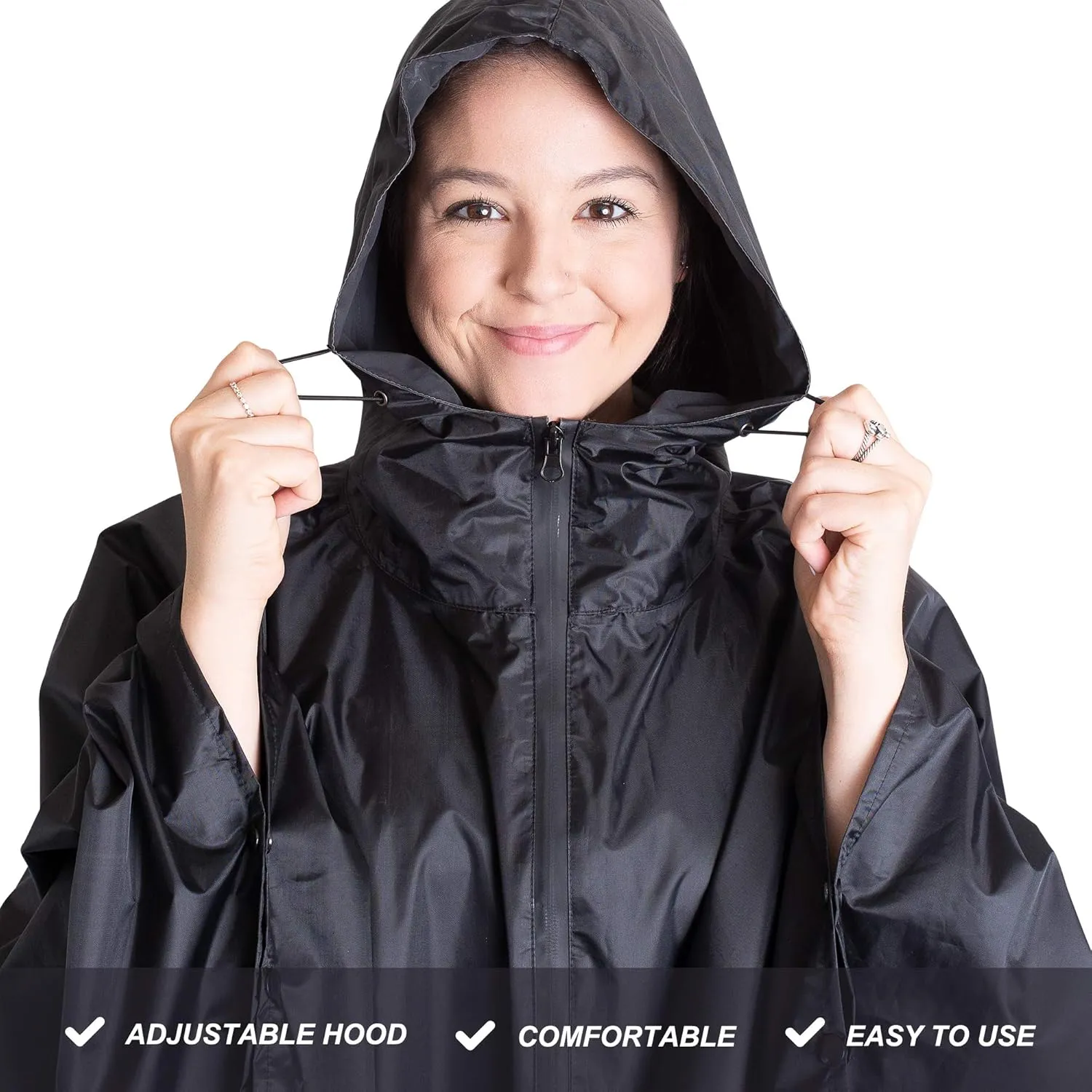 Heavy Duty Rain Poncho for Backpacking, Waterproof Lightweight for Adults, Military, Emergency, Camping, Men, Women