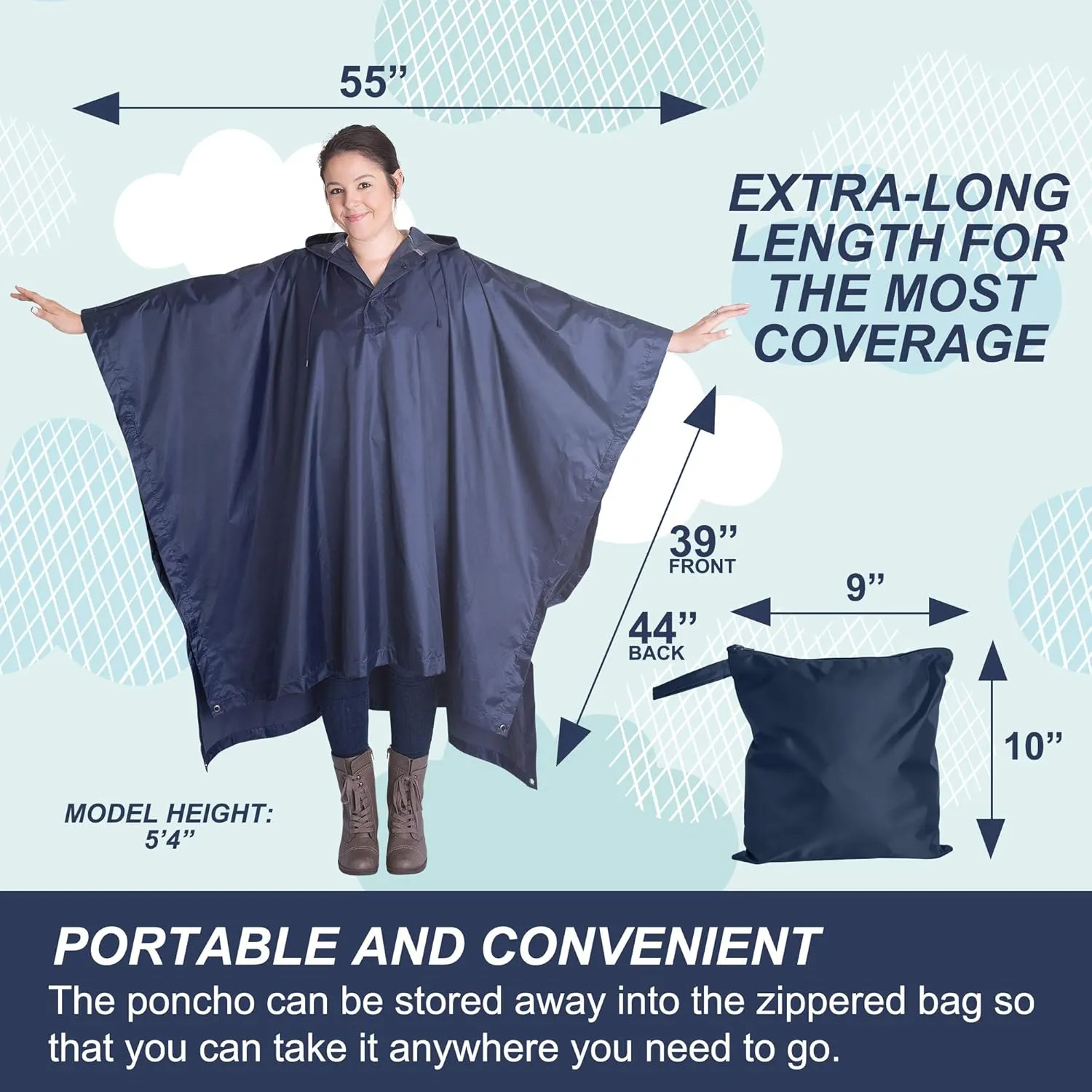 Heavy Duty Rain Poncho for Backpacking, Waterproof Lightweight for Adults, Military, Emergency, Camping, Men, Women