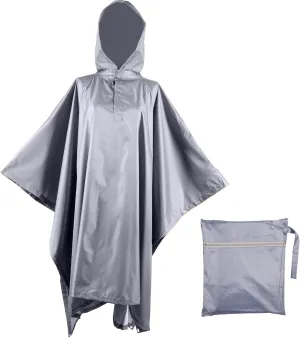 Heavy Duty Rain Poncho for Backpacking, Waterproof Lightweight for Adults, Military, Emergency, Camping, Men, Women