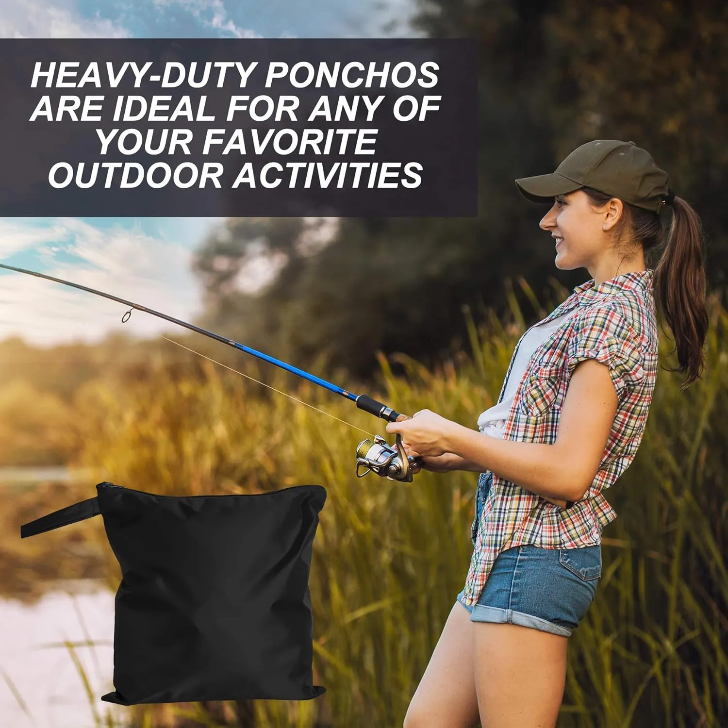 Heavy Duty Rain Poncho for Backpacking, Waterproof Lightweight for Adults, Military, Emergency, Camping, Men, Women