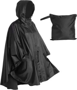 Heavy Duty Rain Poncho for Backpacking, Waterproof Lightweight for Adults, Military, Emergency, Camping, Men, Women