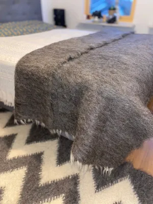 Heavy Throw Blanket Sheep Wool Organic