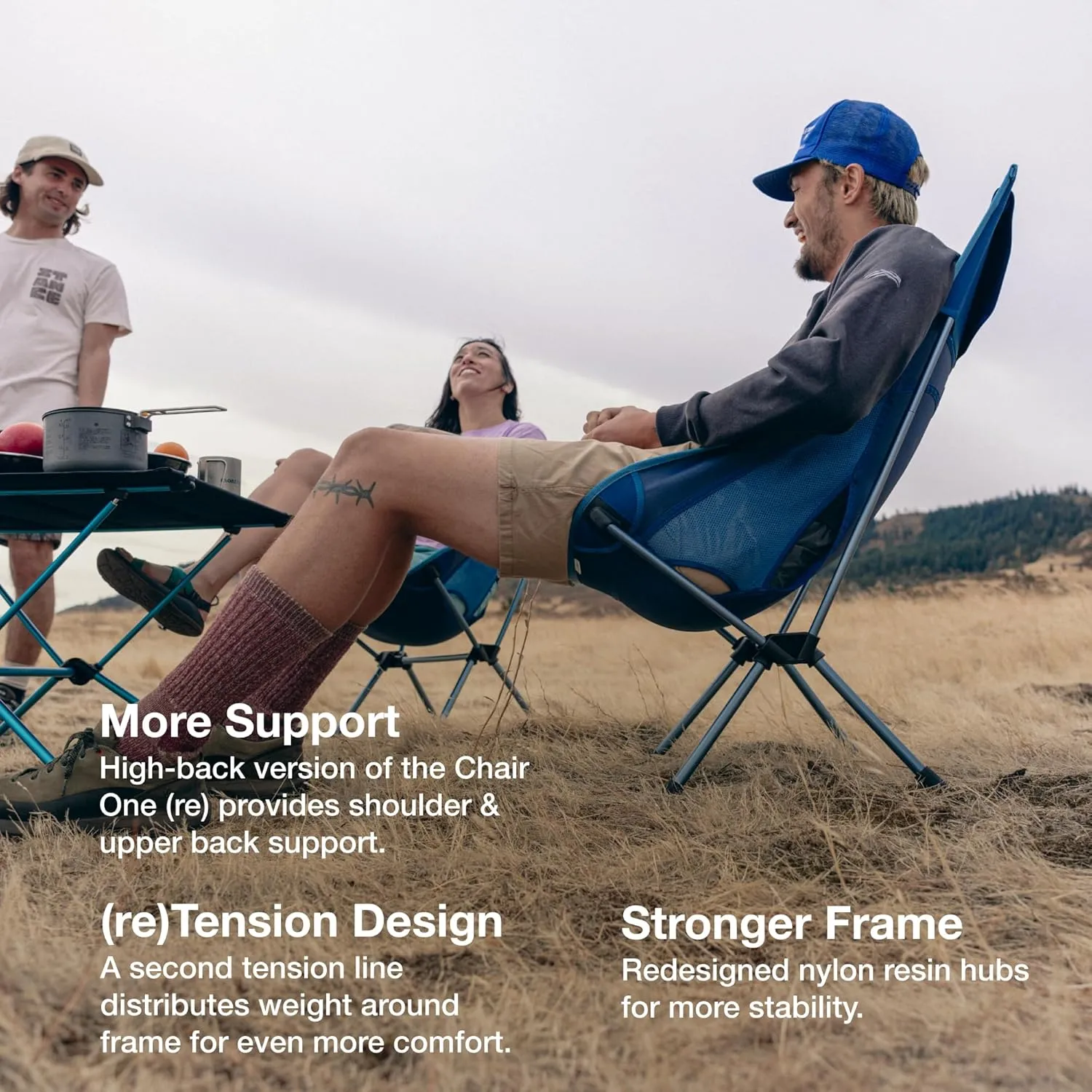 Helinox Chair One Highback (re) High-Performance Camping Chair, Blue Block