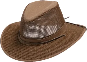 Henschel Aussie Mesh Breezer Hat - Packable Sun Protection for Outdoor Activities. Ideal for Hiking, Fishing & Camping. (US, Alpha, X-Large, Earth)