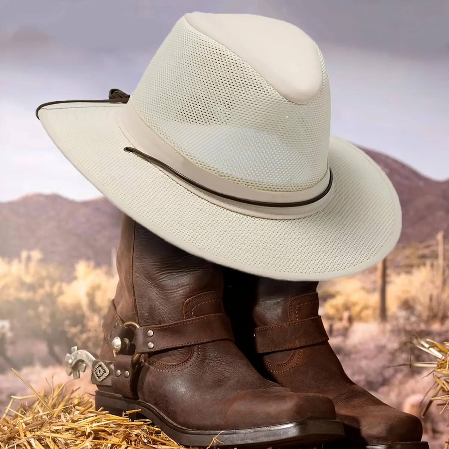 Henschel Aussie Mesh Breezer Hat - Packable Sun Protection for Outdoor Activities. Ideal for Hiking, Fishing & Camping.